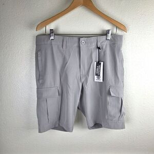 NWT Element Tech Utility Cargo Shorts Men's 32 Gray 9" Inseam Stretch Skate